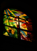 Vitrail, Eglise de Santa Croce, Moneglia, Italie, 2018
